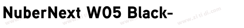 NuberNext W05 Black字体转换